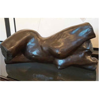 Bronze Nude Female Sculpture Signed by J. Schwabe -AP 75 21"LX9.5"Dx9"H