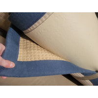 10x16-ft Custom Wool Sisal Rug w/ Blue Border