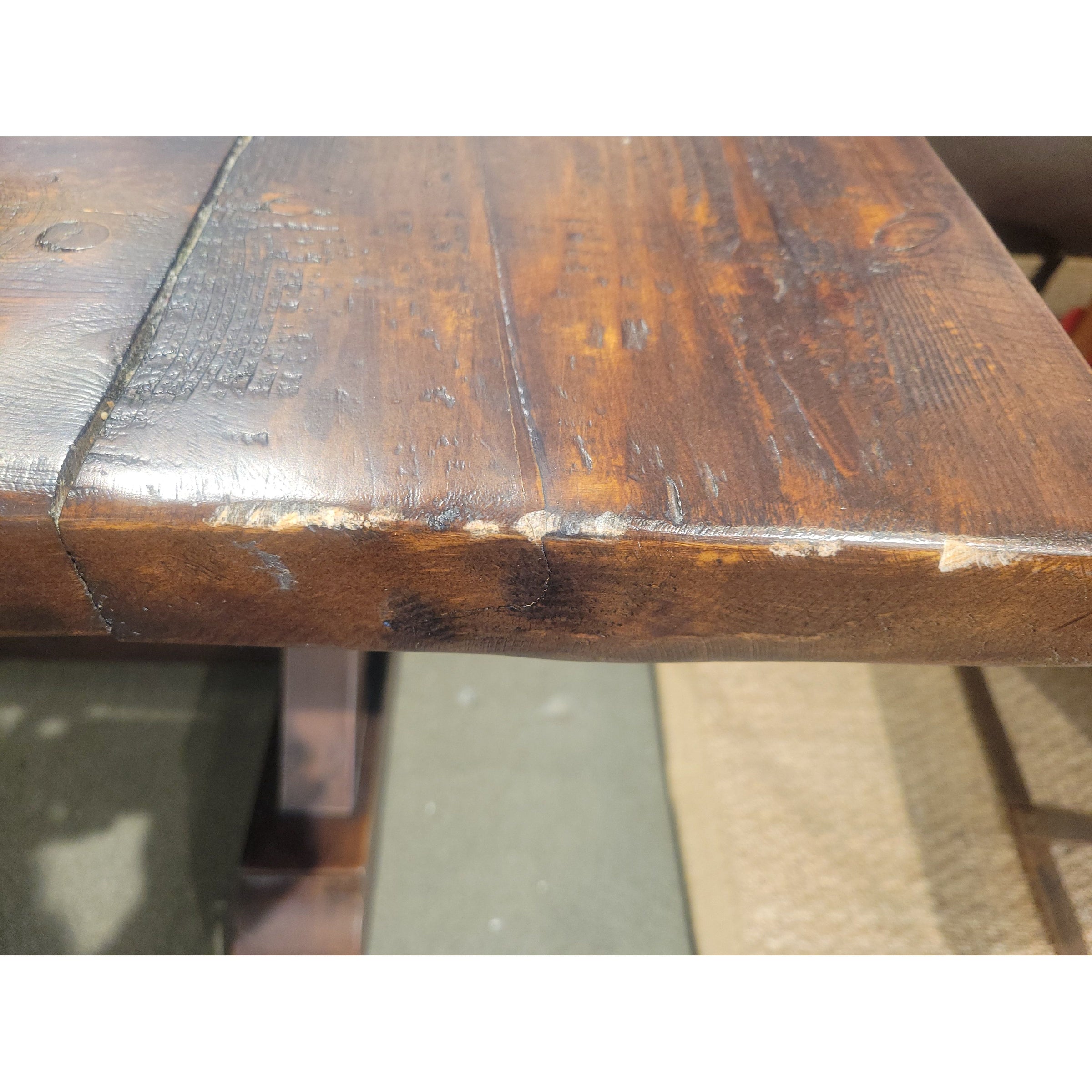 7-ft Dark Wood Extension Dining Table w/ 1 Leaf by RH