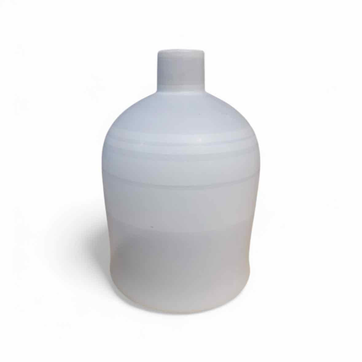 Matte Gray & White Striped Ceramic Jug