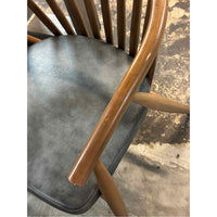 SET of 8 'Danson' Ash Wood Sleigh Back Chairs by Nuevo - AS IS