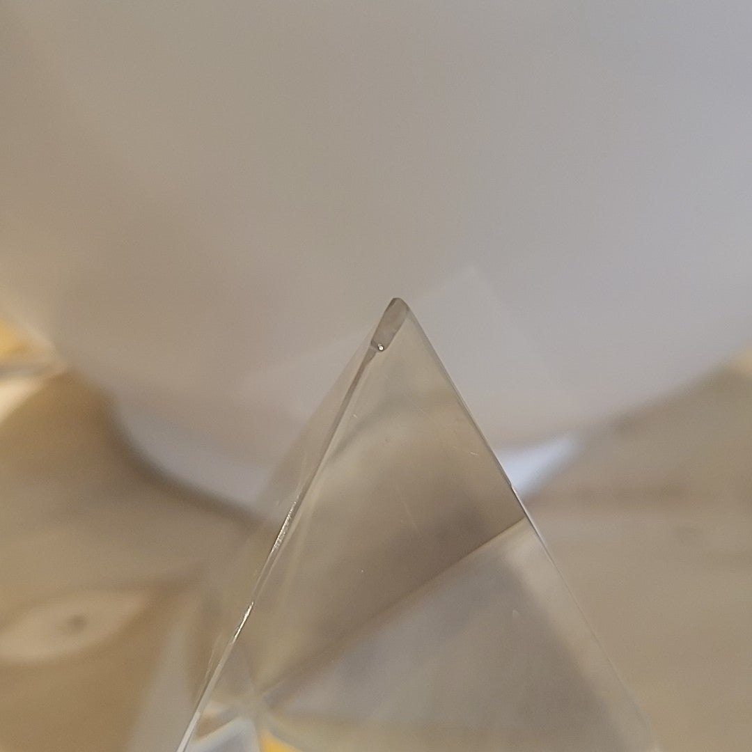 Tiffany Crystal Pyramid Paperweight