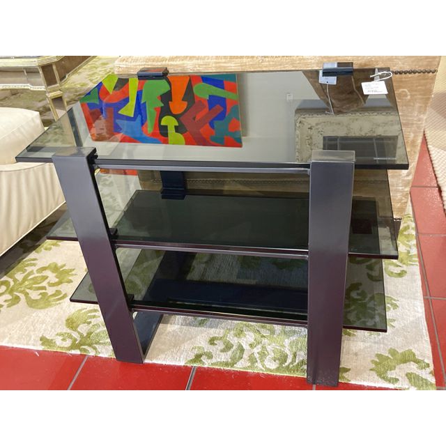 Lexigton Furniture 3-Tier Glass Shelf Side Table 30"Wx21"Dx25"H
