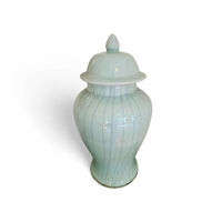 Pale Blue Ceramic Ginger Jar