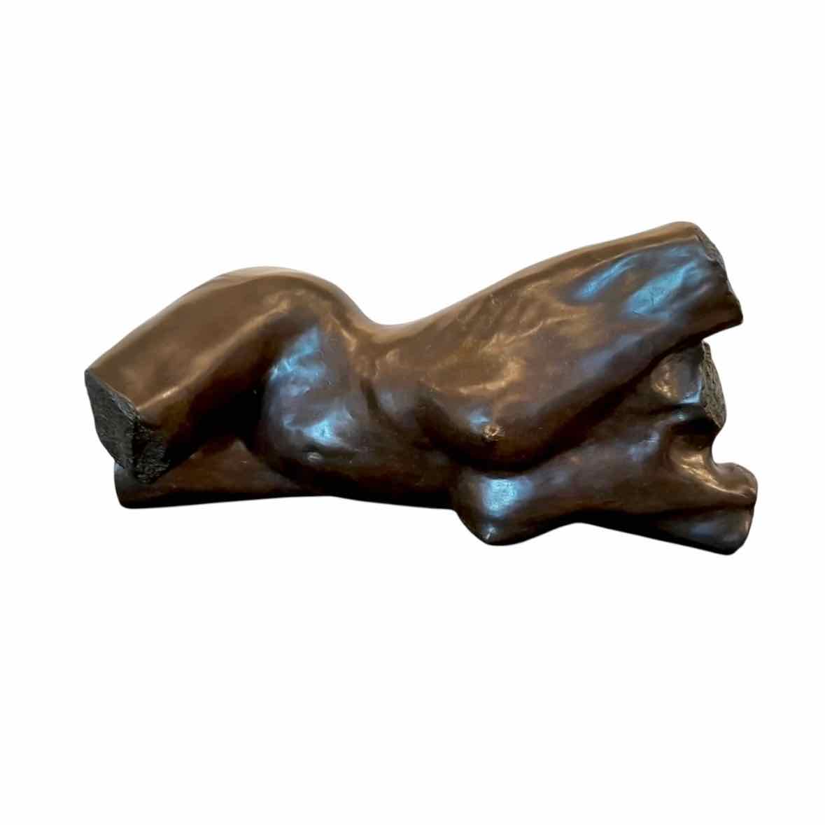 Bronze Nude Female Sculpture Signed by J. Schwabe -AP 75 21"LX9.5"Dx9"H