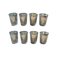 Set of Eight Mercury Votives, 3.5"Hx3.5"D - colletteconsignment.com