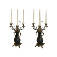 Pair of French Empire Style 1880's Candleabras