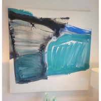 'La Blanches Bleu-Vant-Noire' Abstract Painting