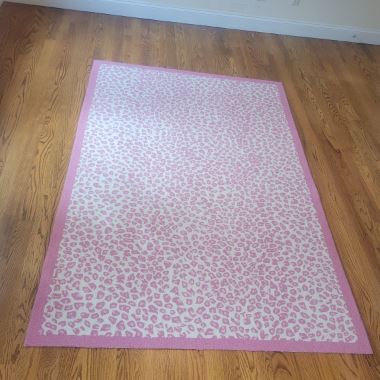 3x5 Pink Leopard Rug