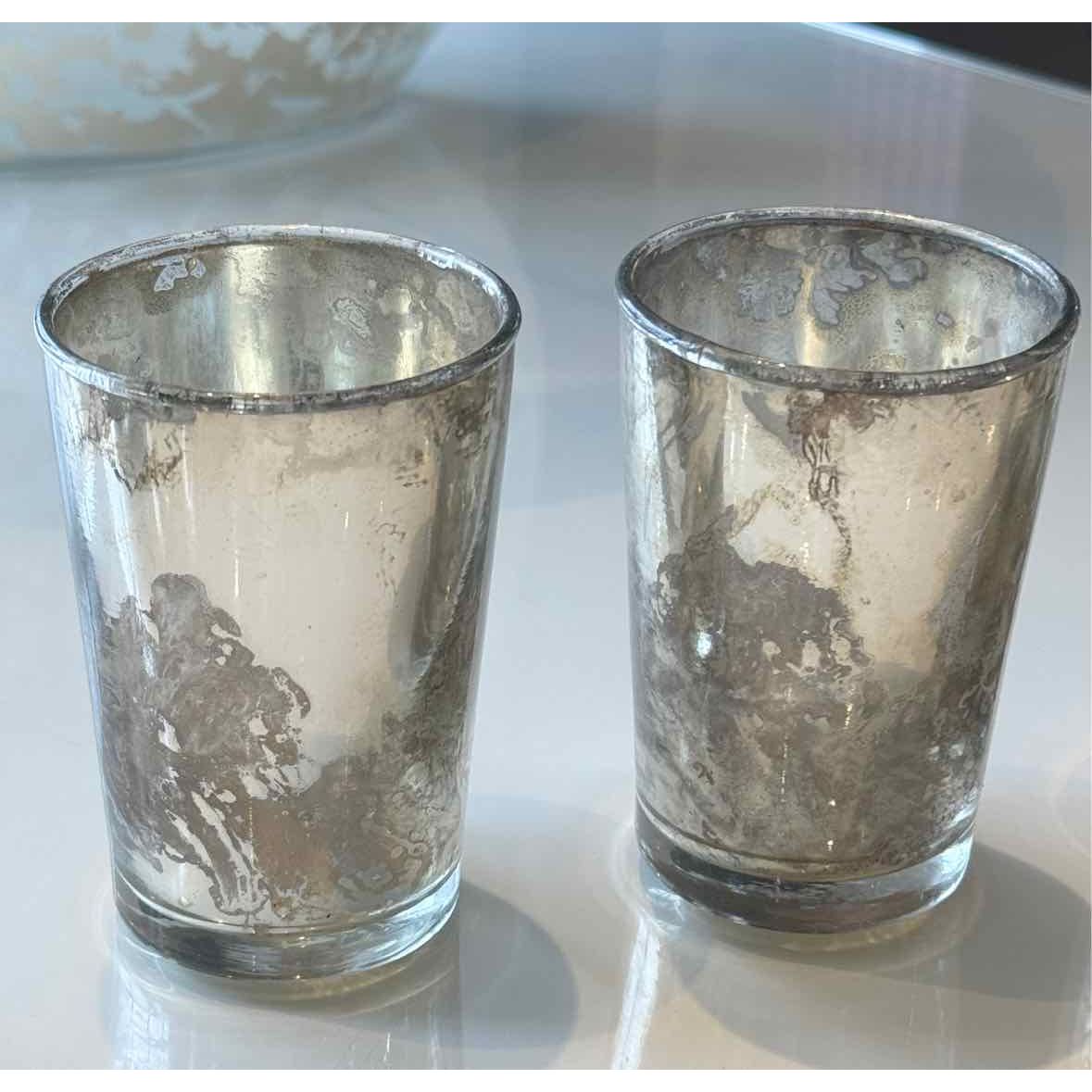Set of Eight Mercury Votives, 3.5"Hx3.5"D - colletteconsignment.com