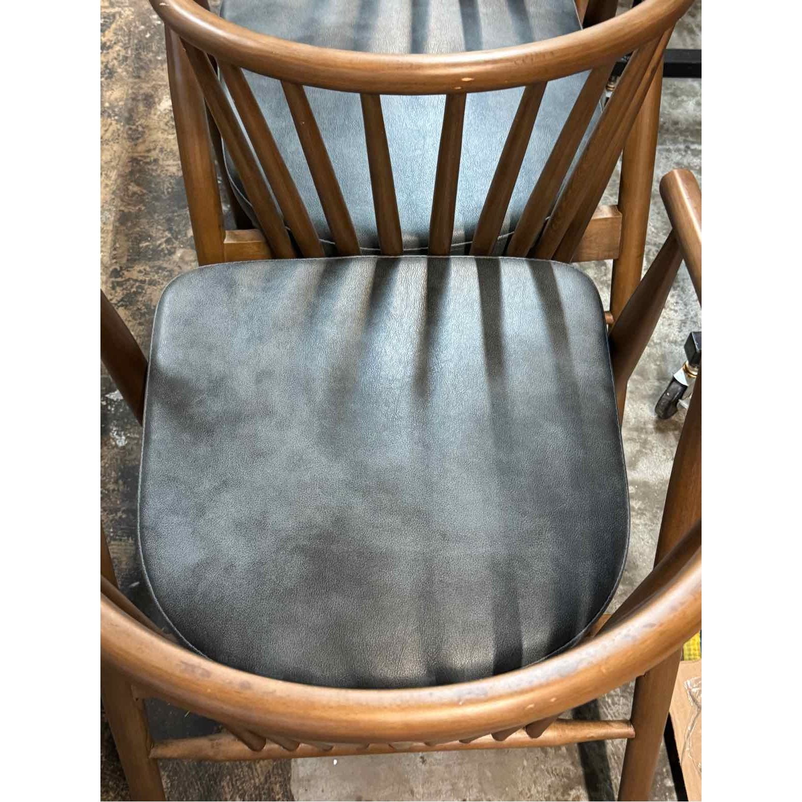 SET of 8 'Danson' Ash Wood Sleigh Back Chairs by Nuevo - AS IS