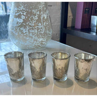 Set of Eight Mercury Votives, 3.5"Hx3.5"D - colletteconsignment.com