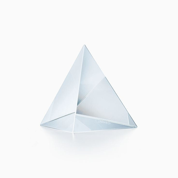 Tiffany Crystal Pyramid Paperweight