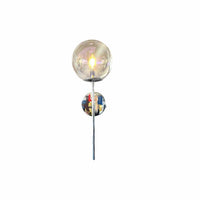 Brass Iridescent Globe Sconce by Anthropologie