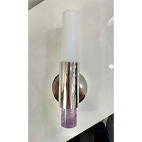 Amethyst Wall Sconce w/ Polished Nickel - colletteconsignment.com