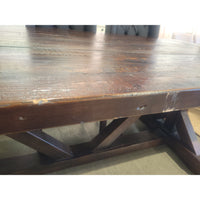 7-ft Dark Wood Extension Dining Table w/ 1 Leaf by RH