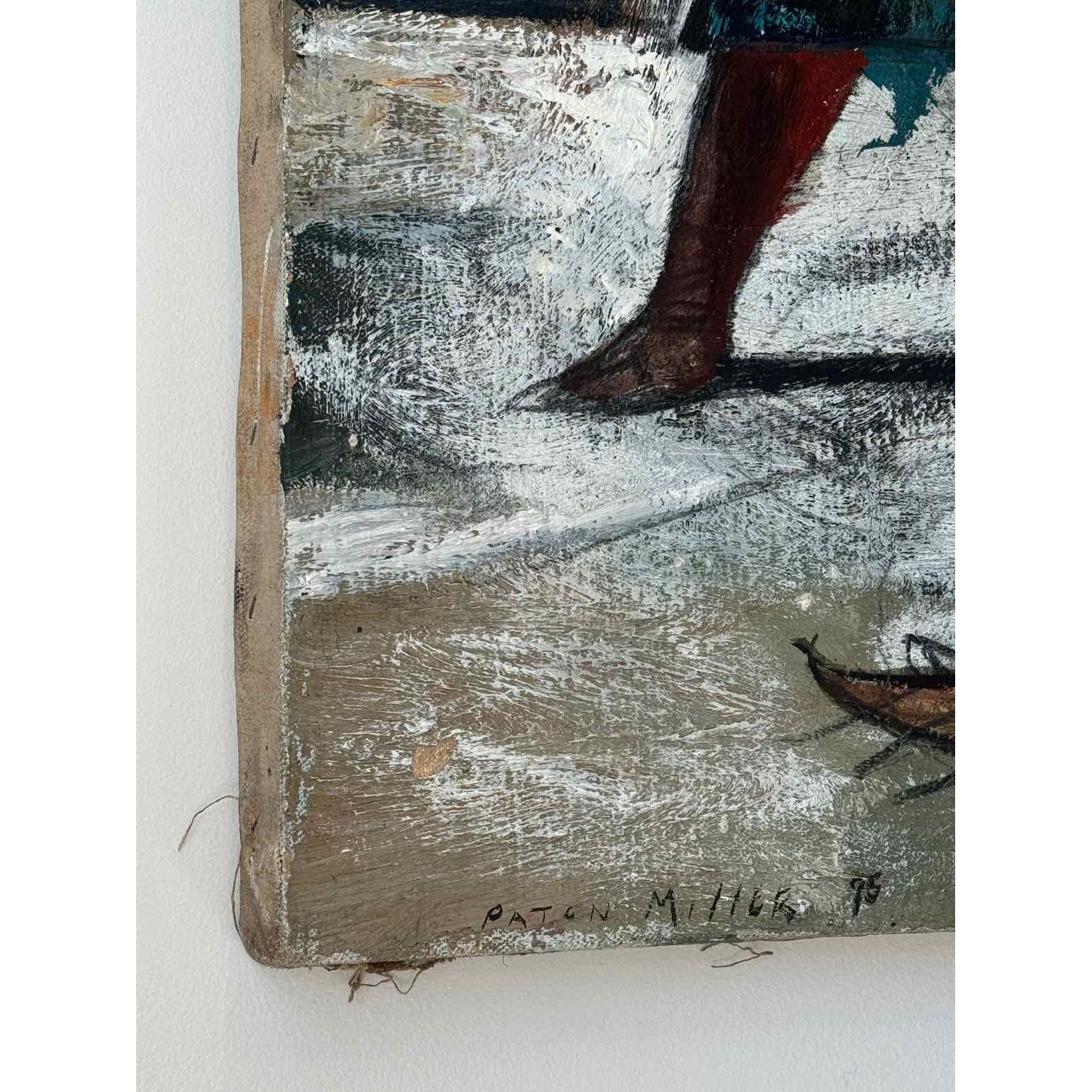 "Women in Blue Dress" by Paton Miller  43.5"W x 35.5"H - colletteconsignment.com