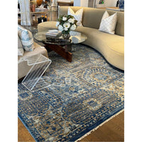 10x14 Handmade Wool Pile Patterned Rug