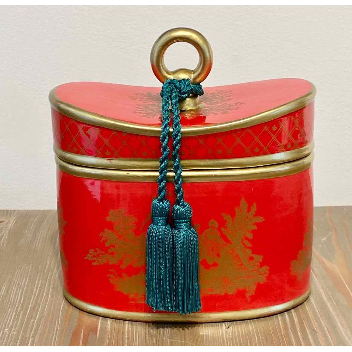 Red Holiday - Ceramic - Toile 00120HOL-R - colletteconsignment.com