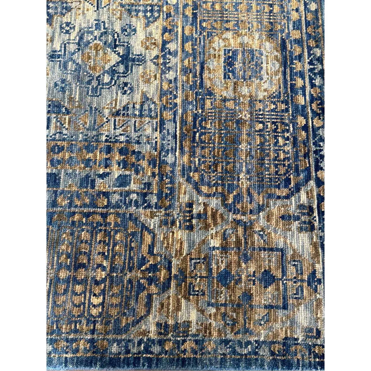 10x14 Handmade Wool Pile Patterned Rug