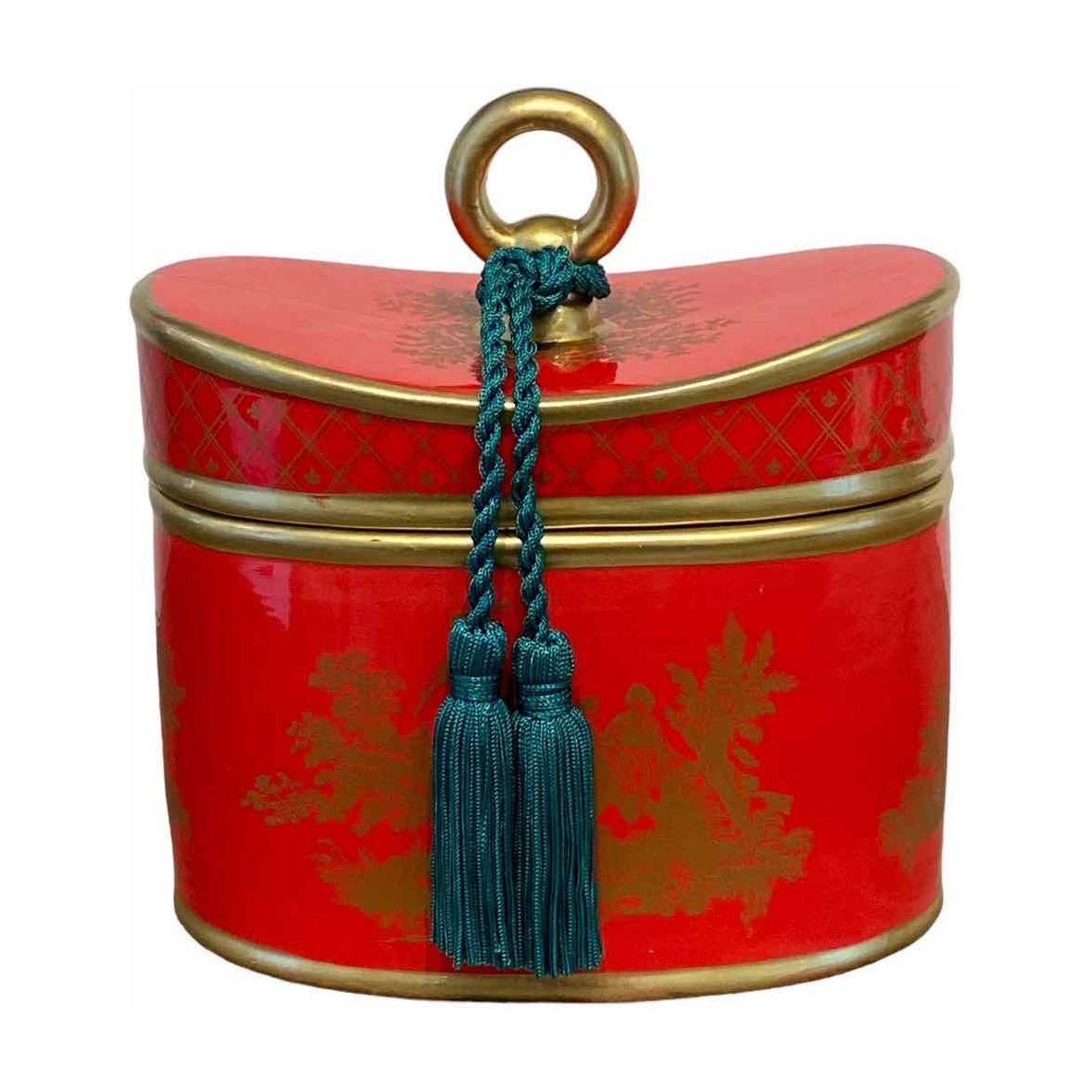 Red Holiday - Ceramic - Toile 00120HOL-R - colletteconsignment.com