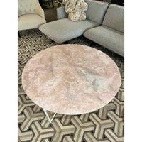 Form Architecture & Interiors Round Pink Quartz Coffee Table