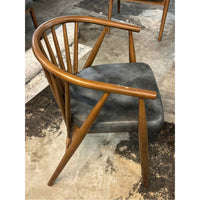SET of 8 'Danson' Ash Wood Sleigh Back Chairs by Nuevo - AS IS
