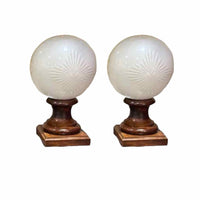 Pair of 1930's French Apothecary Counter Globes