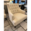 Pair of Upholstered Linen Crate & Barrel Chairs