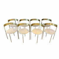 Set of 8 Avoa Chair in Solid Brass by Pedro Paulø Venzon for MATTER MADE w/ Cust - colletteconsignment.com