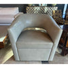 Interiors Crafts Swivel Chair 8158 in Faux Shagreen 34"Wx35"Dx31"H
