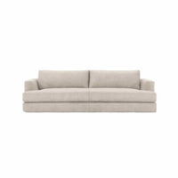 'The Varick' Sofa by Maiden Home in Nubuck Leather - Sail 110"Wx40"Dx30.5"H AS I