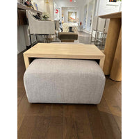 The Bowery-Performance Woven Chenille Steel Ottoman
