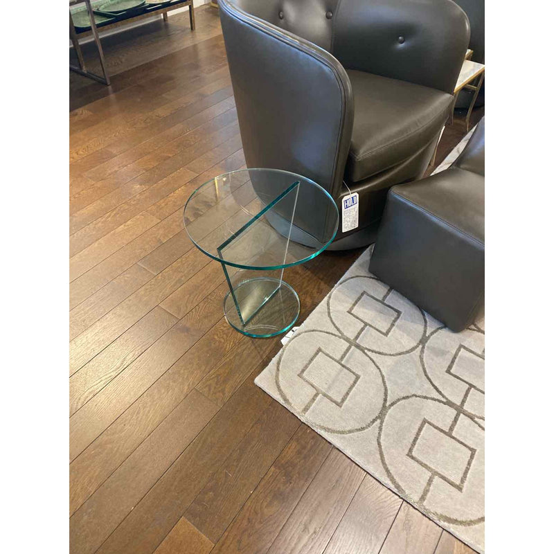Round Glass Side Table 16"D x 16"H