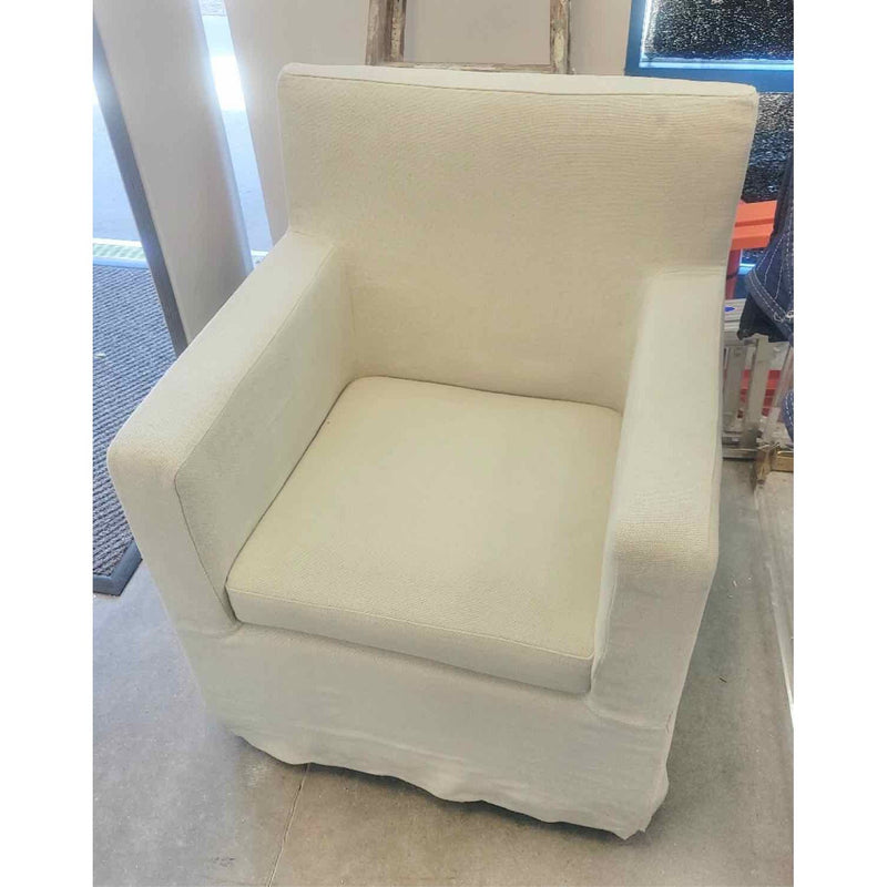 Cordoba Juno Slipcover Armchair in Oyster Linen