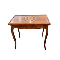 Italian Mahogany Inlaid Flip Top Game Table