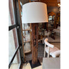 9252KGX5 - Carina Wood Floor Lamp w/ Off-White Lamp Shade