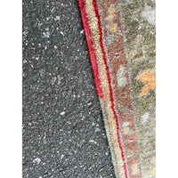 10' x 13.8' Turkish Green & Red Wool Rug