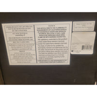 Queen-Sized Metal Bed Frame w/ White Boucle Headboard