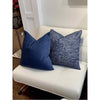 Pair of Blue Double-Face Square Pillows