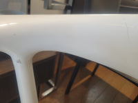 SET of 4 White Lacquered Mahogany Danish Dining Chairs by Villa & House (AS IS)