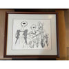 'The Sound of Music' Drawing by Al Hirschfeld in Wood Frame