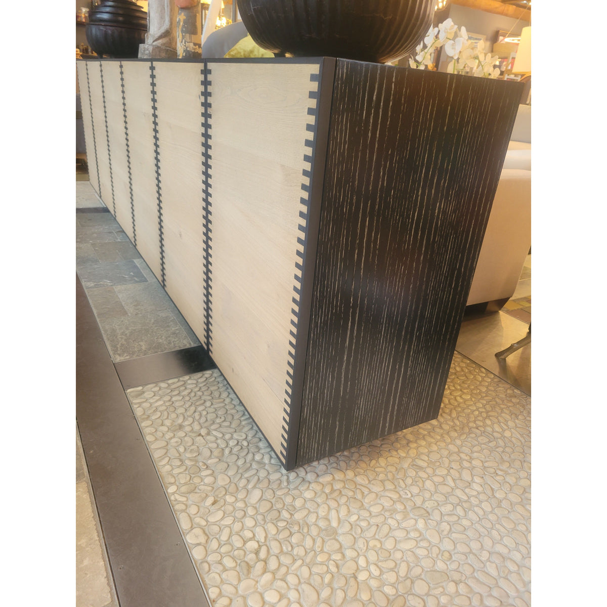 Large Wayland Oak 6-Door Credenza by Century - colletteconsignment.com