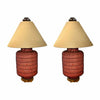 PAIR of Antique Chinese Lantern Table Lamps w/ Shades - AS IS