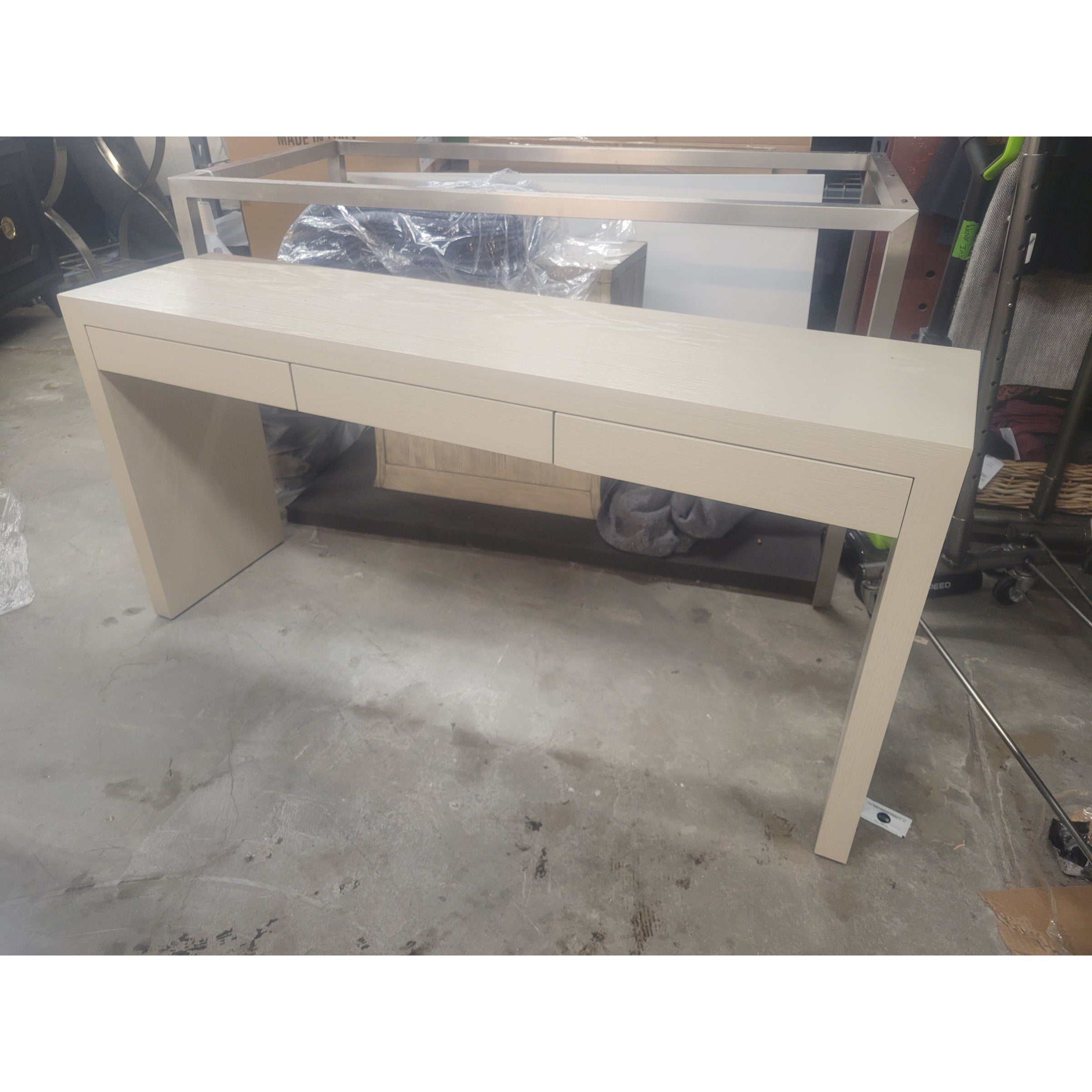 'Parkman' Pigmented Oak 3-Drawer Console Table by Lawson-Fenning