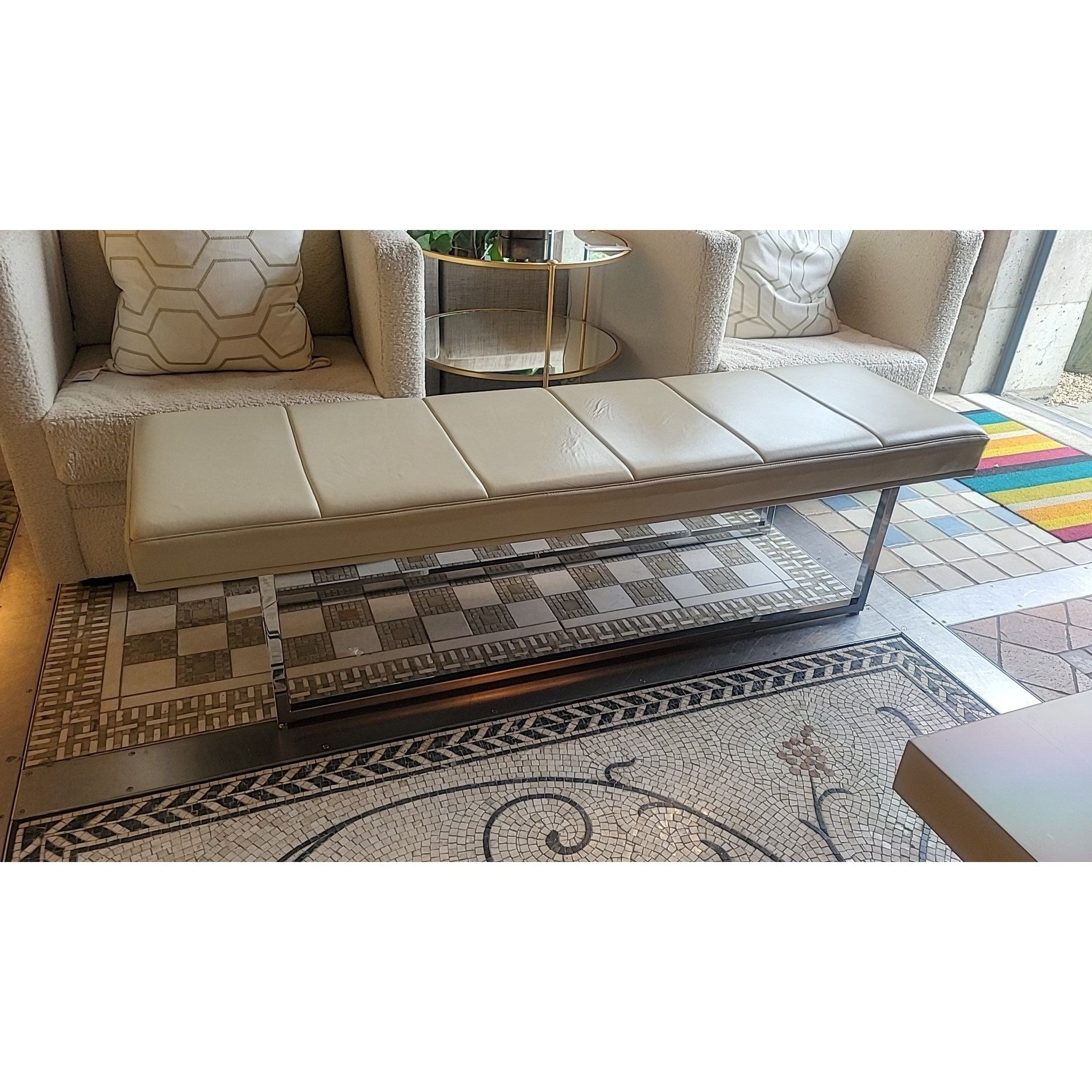 Comerford Collection Leather Bench by Bellagio Furniture - AS IS