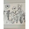 'The Sound of Music' Drawing by Al Hirschfeld in Wood Frame