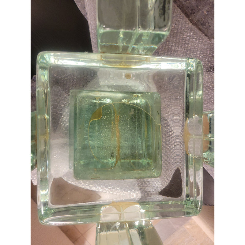 Green Cast Glass Blocks Side Table by Imperial Imagineering Italy