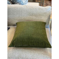 PAIR of Custom Forest Green Velvet Pillows