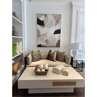 'Chambord' Upholstered Satin Walnut Sofa / Loveseat by Jiun Ho - colletteconsignment.com